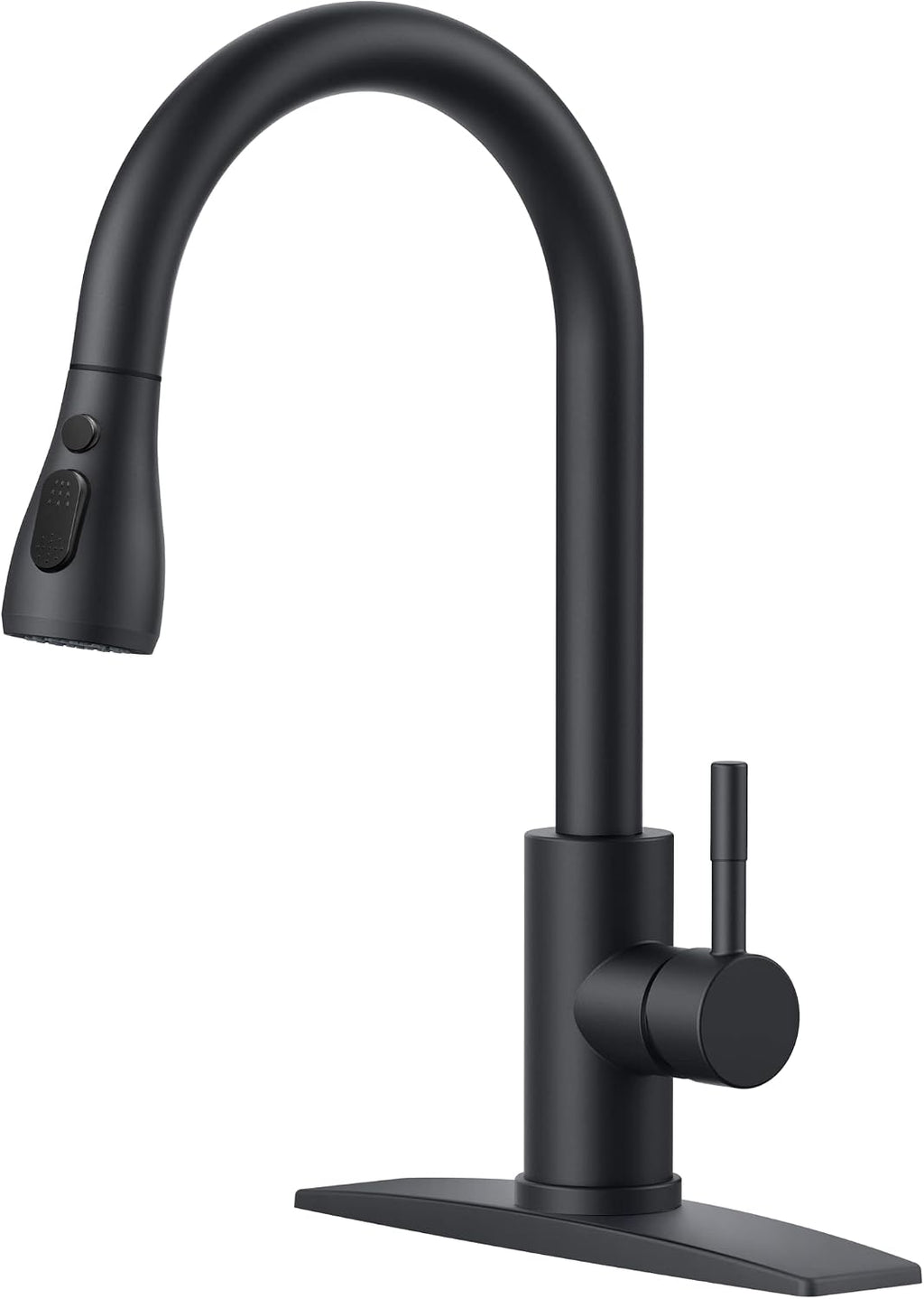 Black Pull-Down Kitchen Faucet