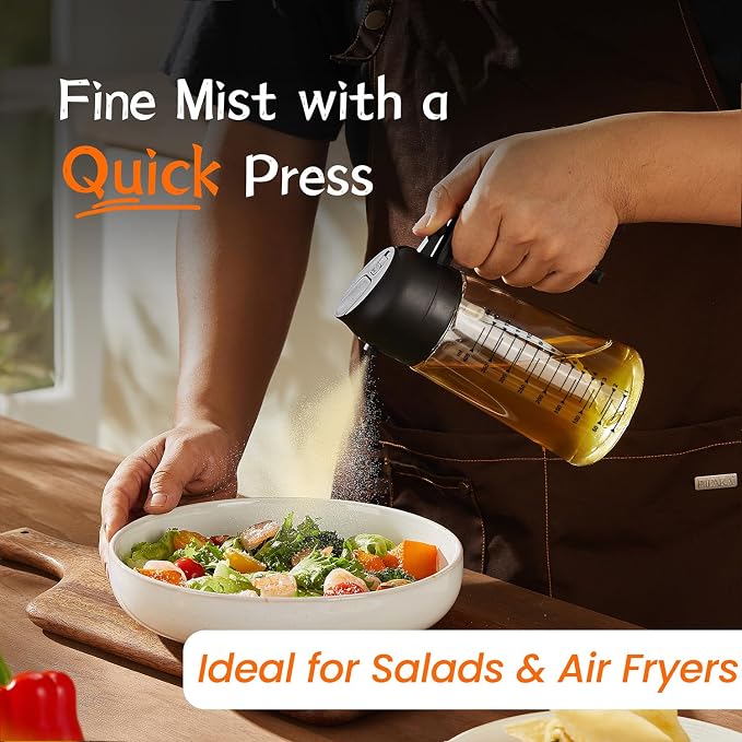 Kitchen’s Point 16oz / 470ml Glass Oil Sprayer &amp; Dispenser