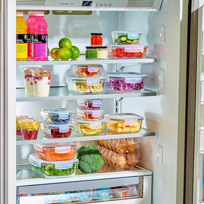 40-Piece Glass Food Storage Containers Set