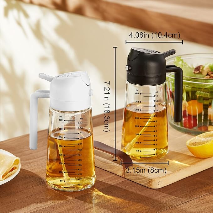Kitchen’s Point 16oz / 470ml Glass Oil Sprayer &amp; Dispenser